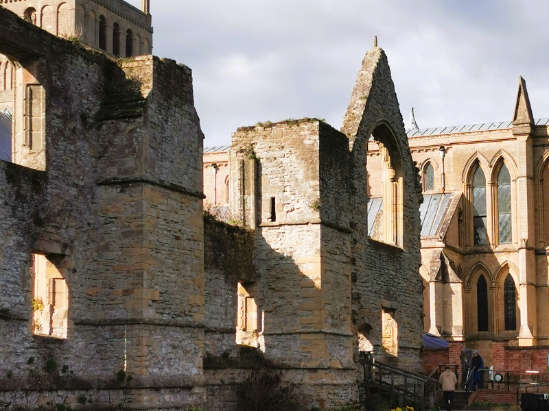 The ruins of the Archbishops Palace are the dramatic backdrop for the plant fair